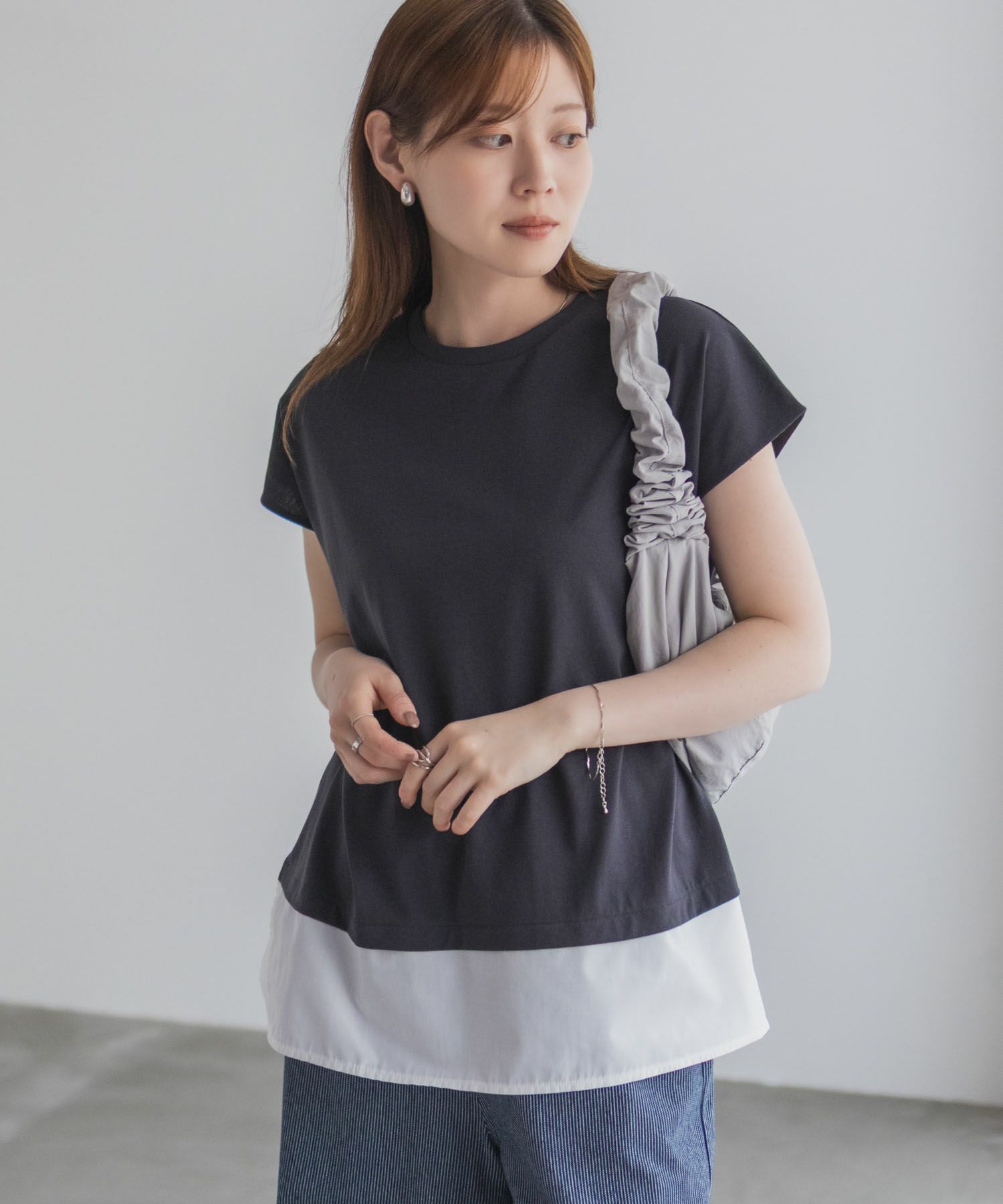 nAvy 時短 異素材フレンチプルオーバー レディース ネコポス 対応商品