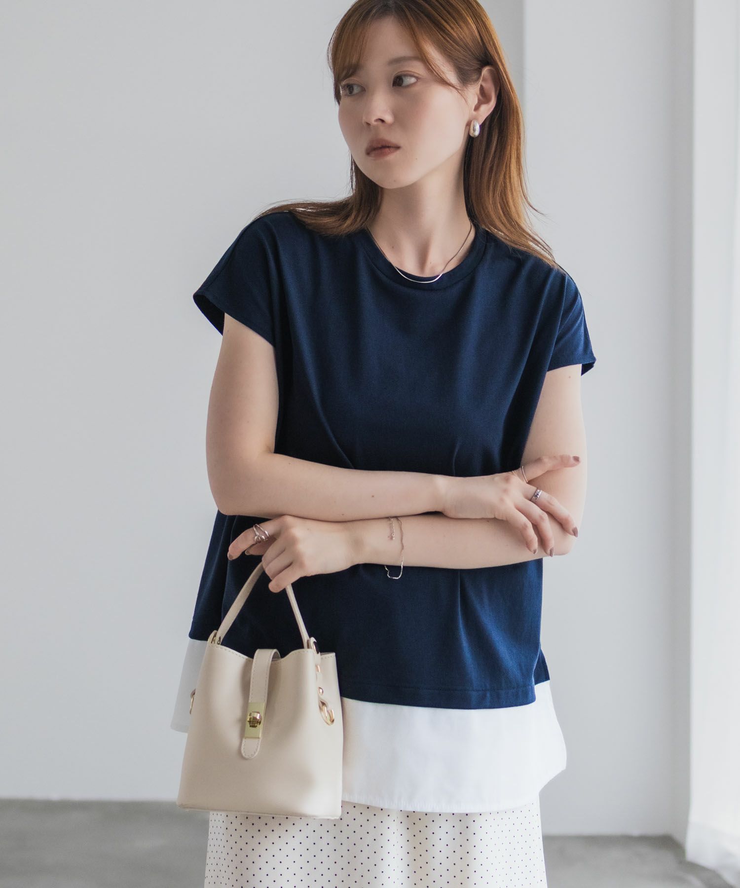 nAvy  時短 異素材フレンチプルオーバー レディース メール便 対応商品商品画像-22