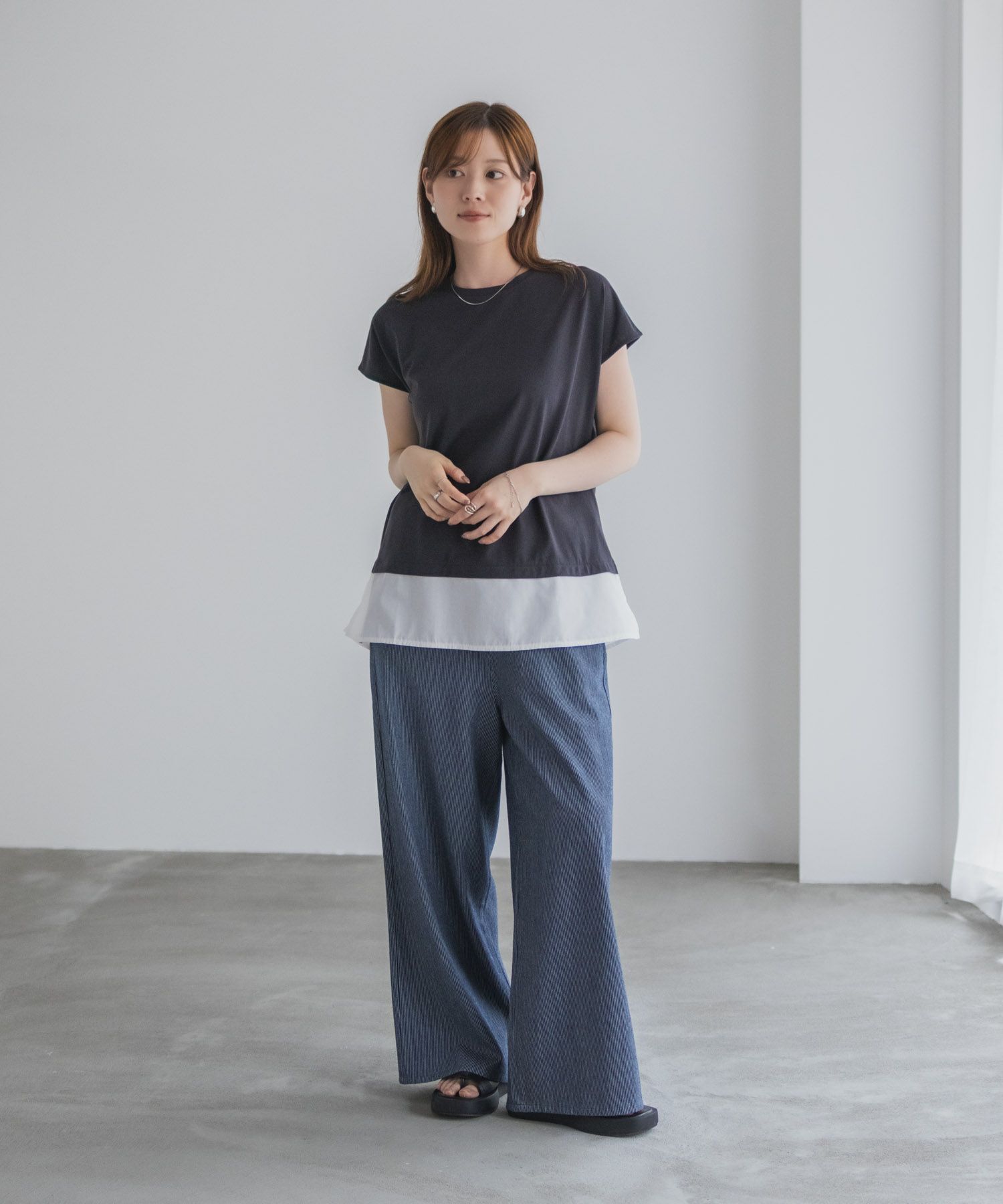 nAvy 時短 異素材フレンチプルオーバー レディース ネコポス 対応商品