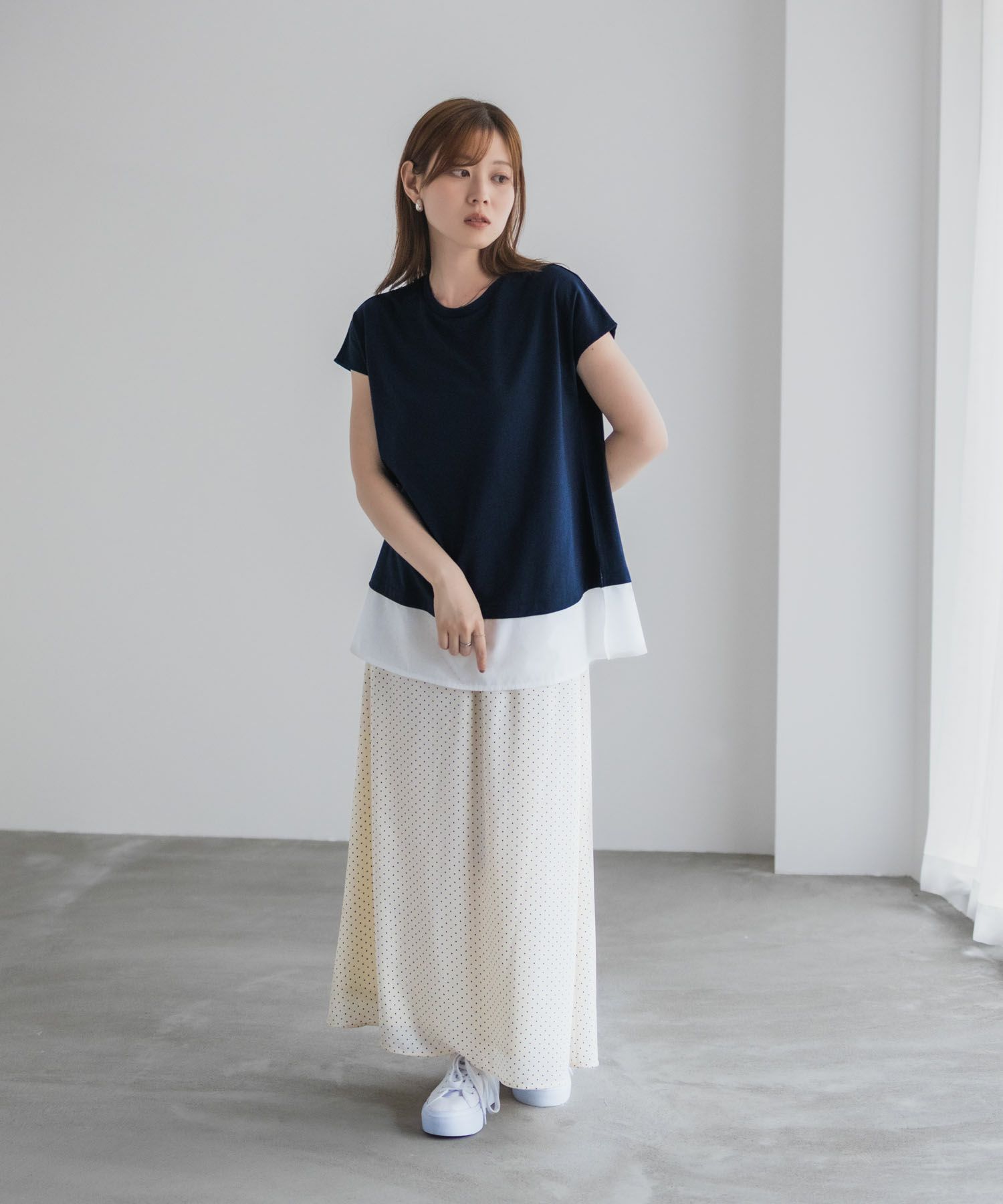 nAvy 時短 異素材フレンチプルオーバー レディース ネコポス 対応商品