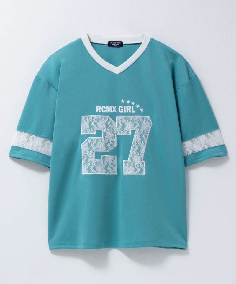 RICH MIX  ユニフォーム風ナンバリングBIGTシャツ キッズ メール便 対応商品商品画像-1