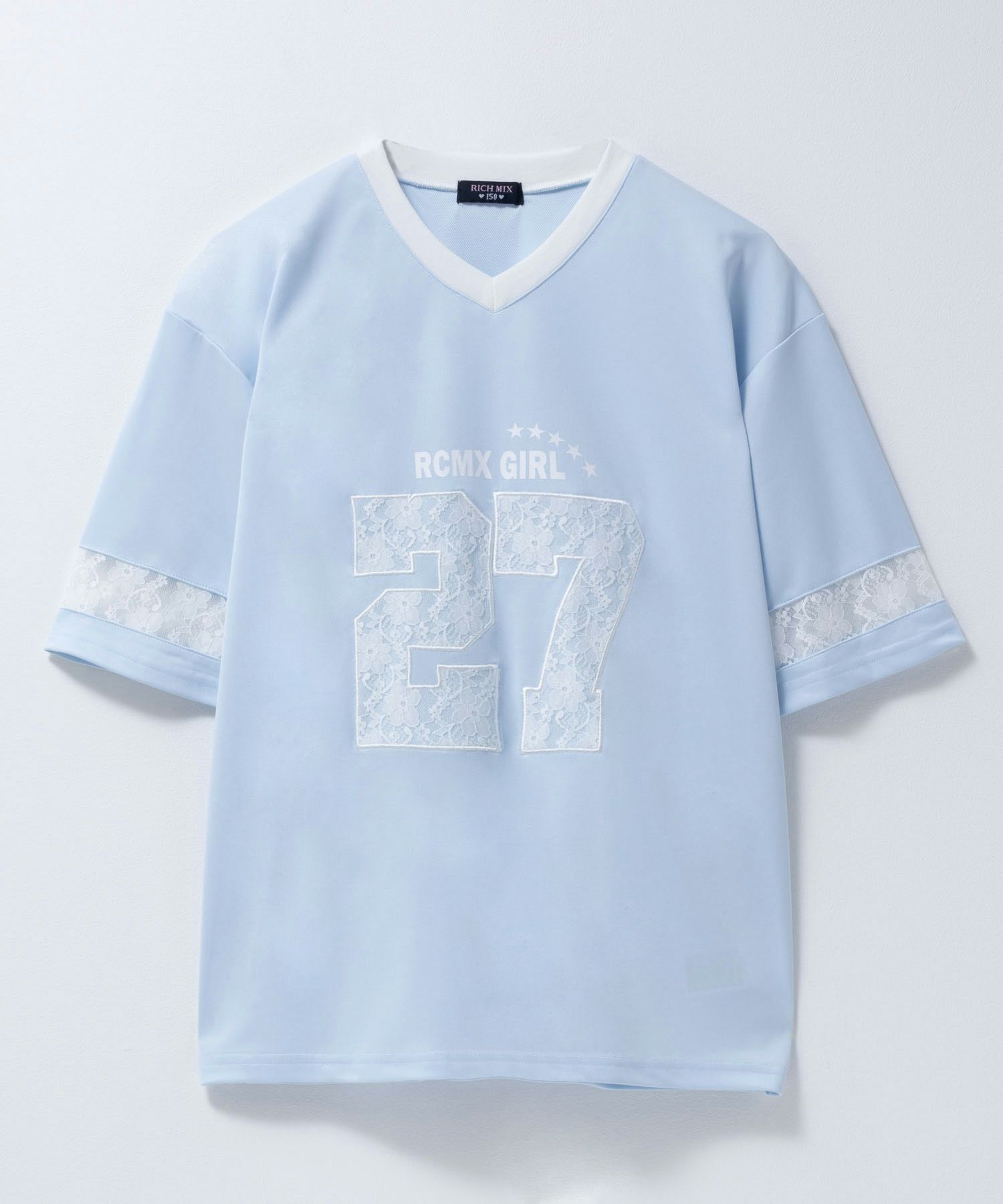 RICH MIX  ユニフォーム風ナンバリングBIGTシャツ キッズ メール便 対応商品商品サムネイル-3