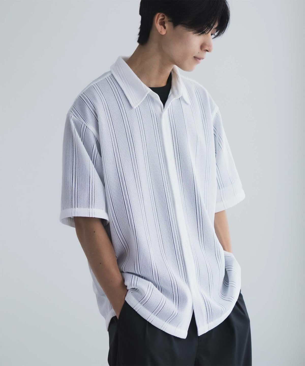 URBAN COLLECTION レースレギュラーシャツ メンズ