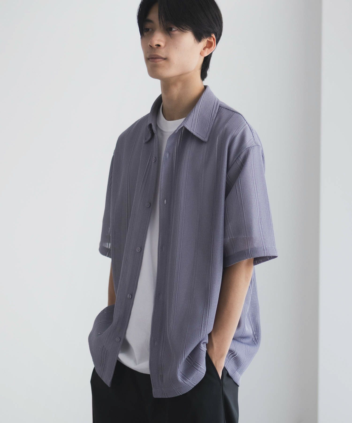 URBAN COLLECTION レースレギュラーシャツ メンズ商品画像-3