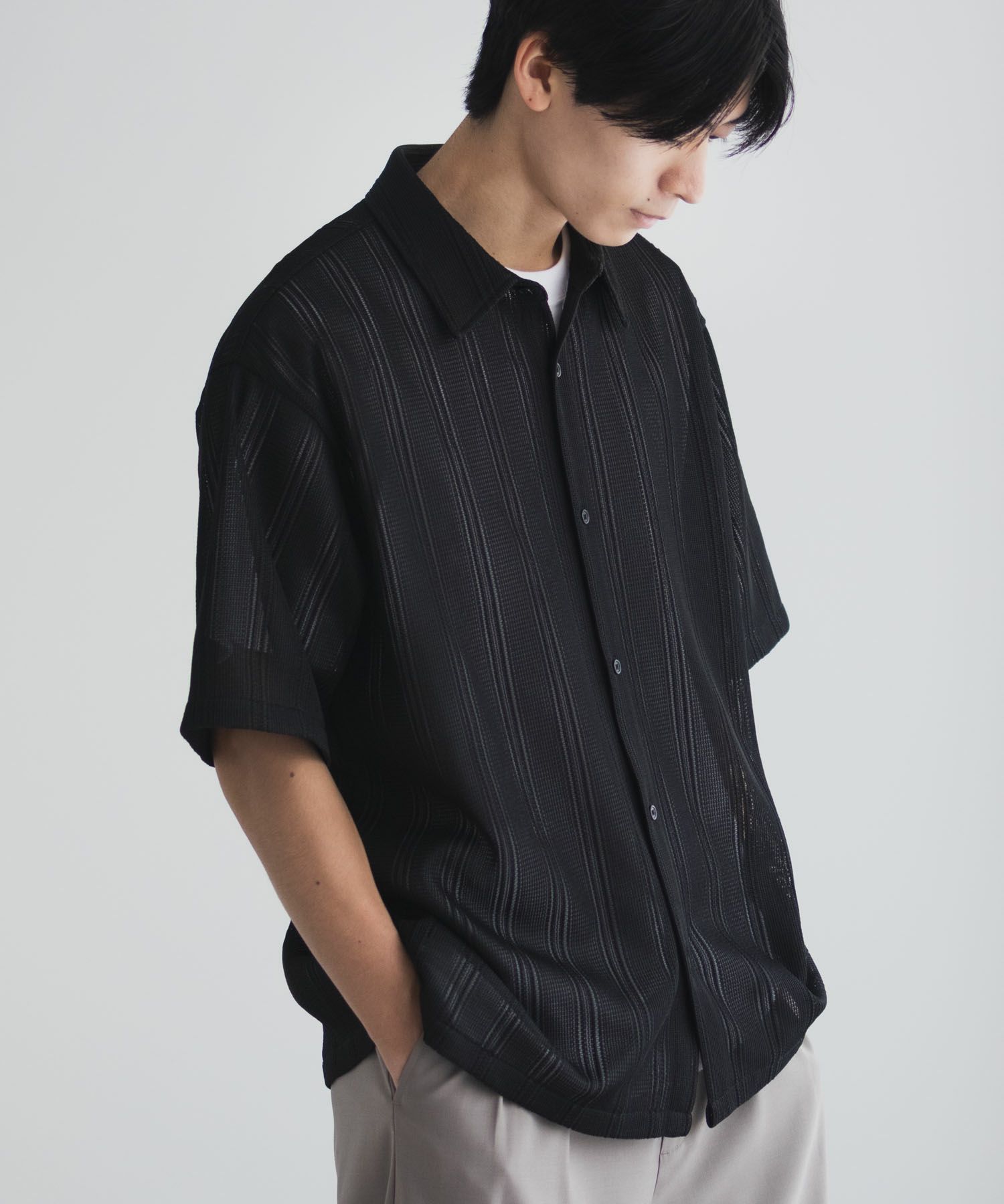 URBAN COLLECTION レースレギュラーシャツ メンズ商品画像-5