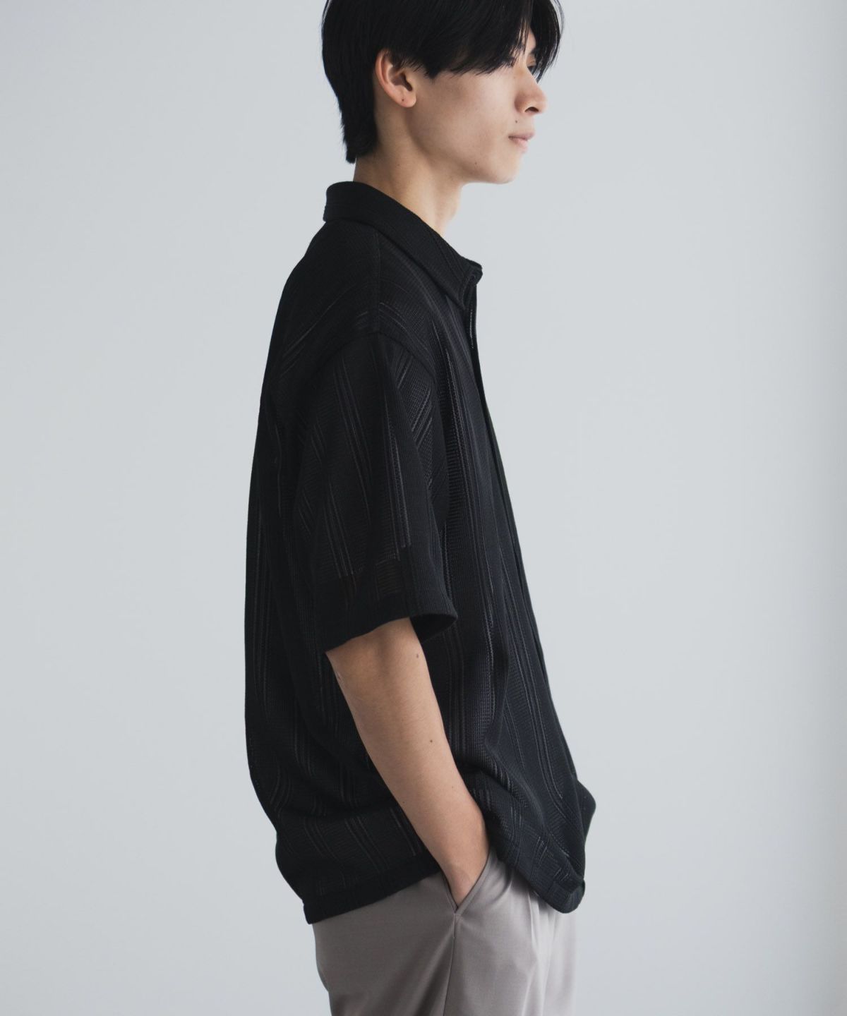 URBAN COLLECTION レースレギュラーシャツ メンズ