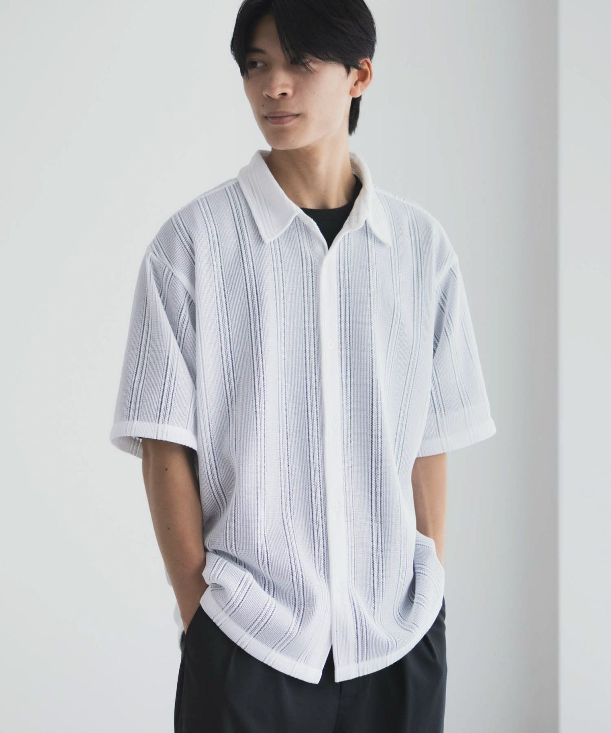 URBAN COLLECTION レースレギュラーシャツ メンズ