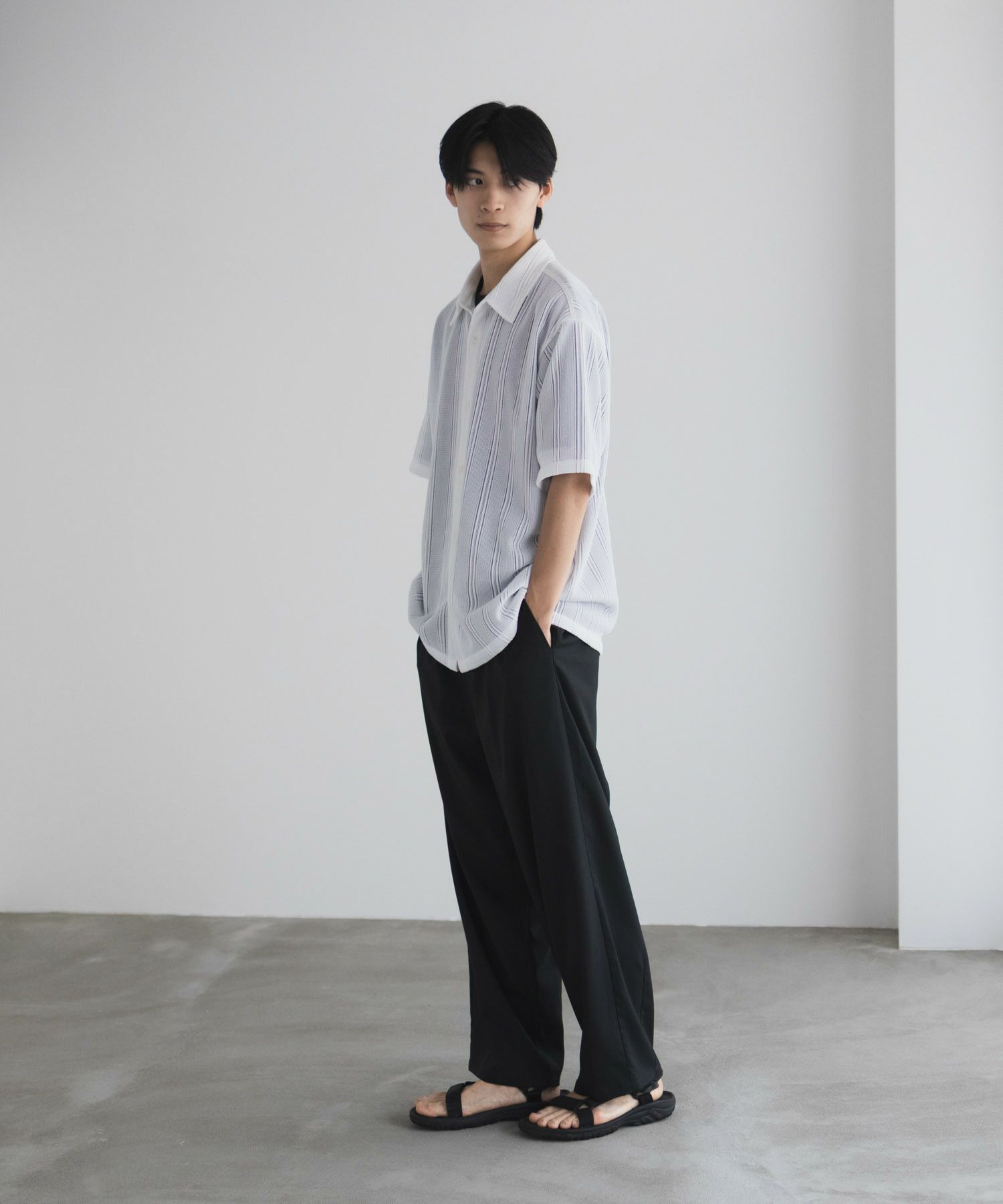 URBAN COLLECTION レースレギュラーシャツ メンズ