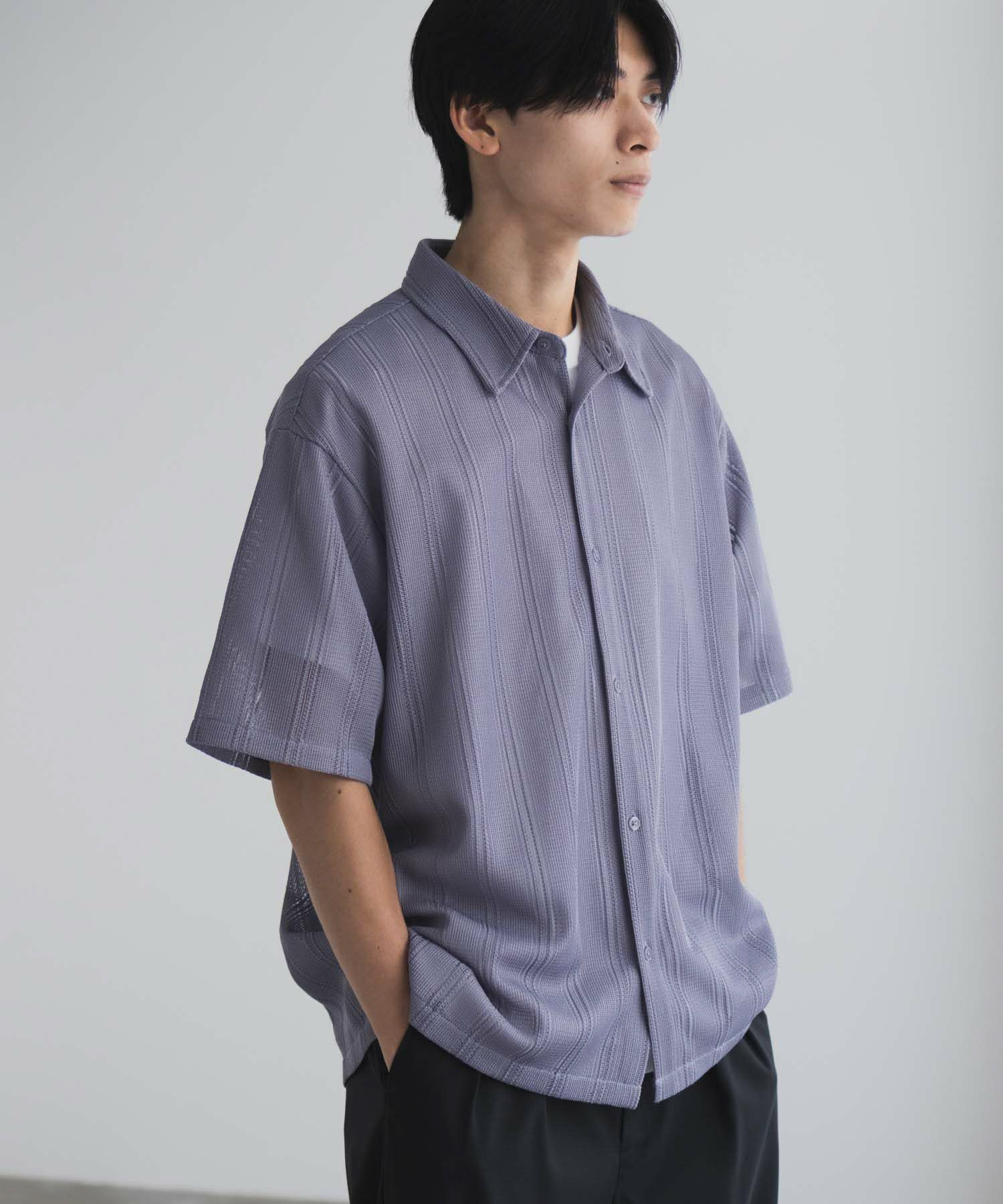 URBAN COLLECTION レースレギュラーシャツ メンズ