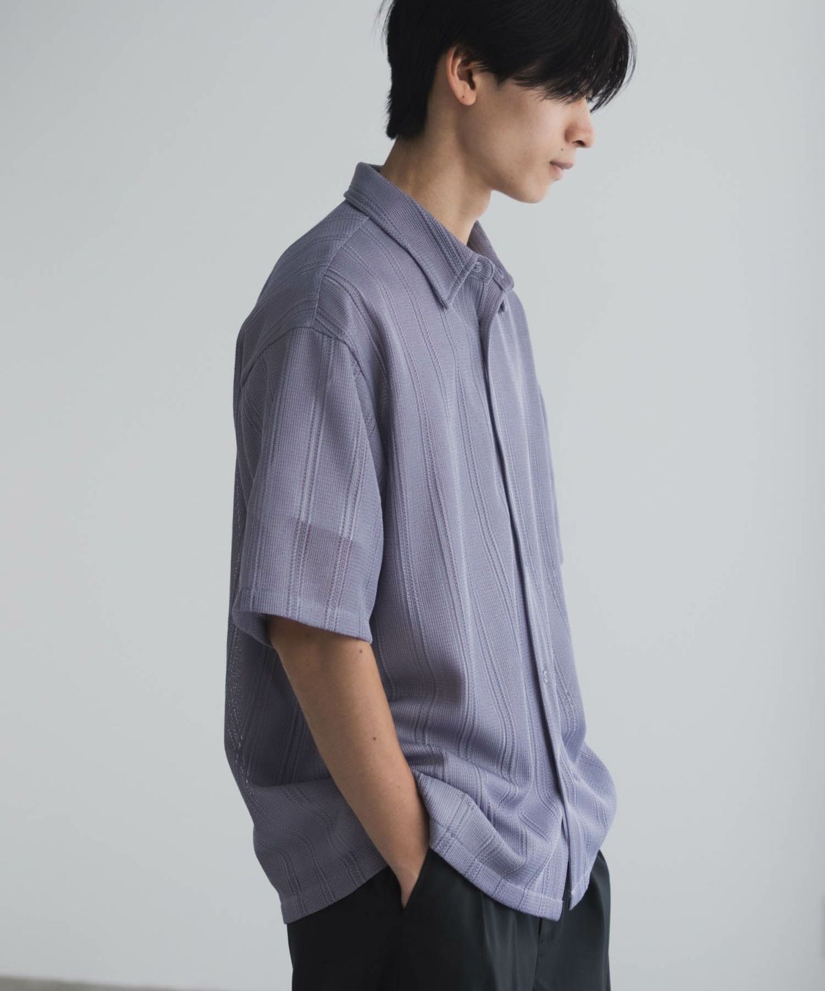 URBAN COLLECTION レースレギュラーシャツ メンズ