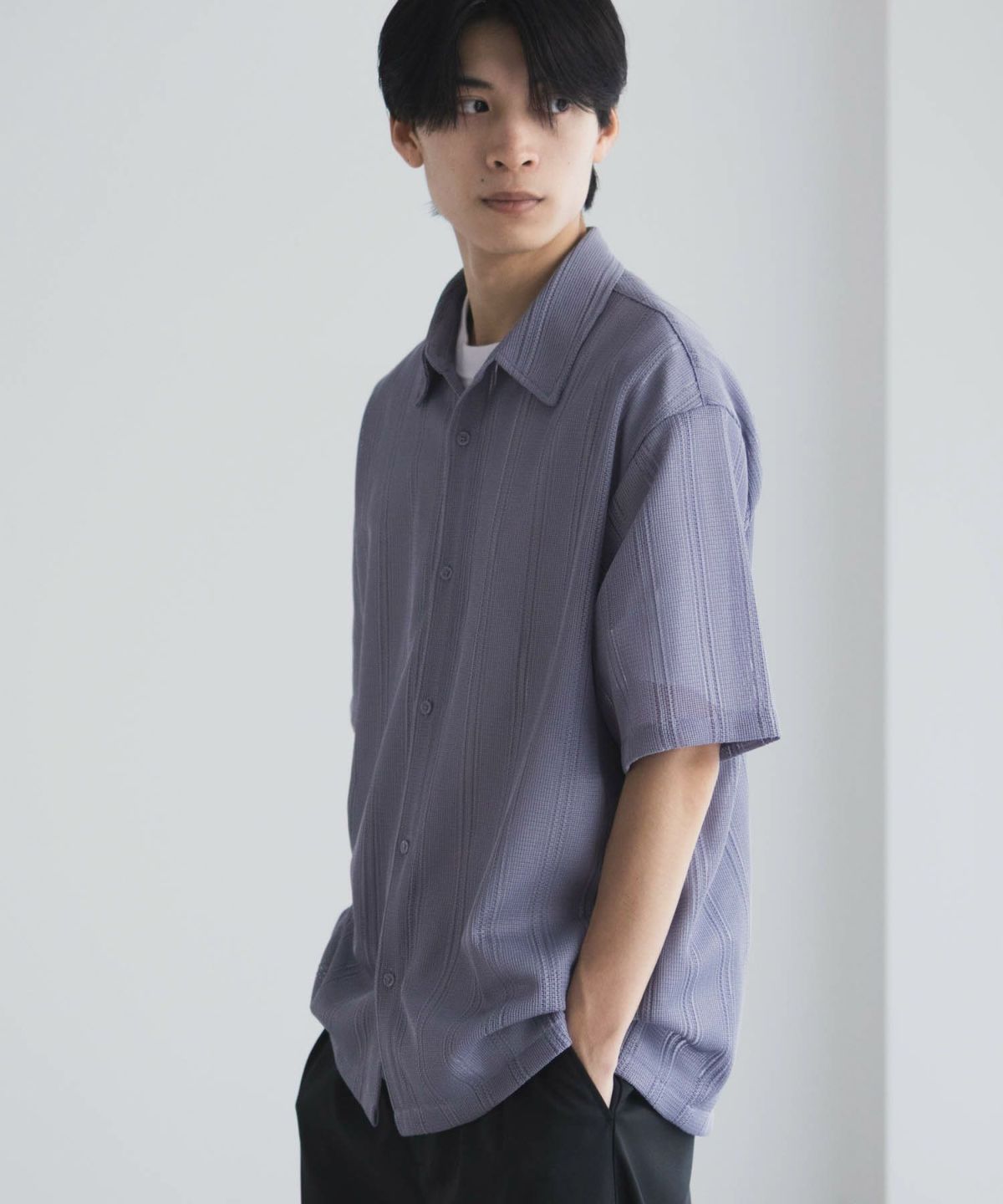 URBAN COLLECTION レースレギュラーシャツ メンズ