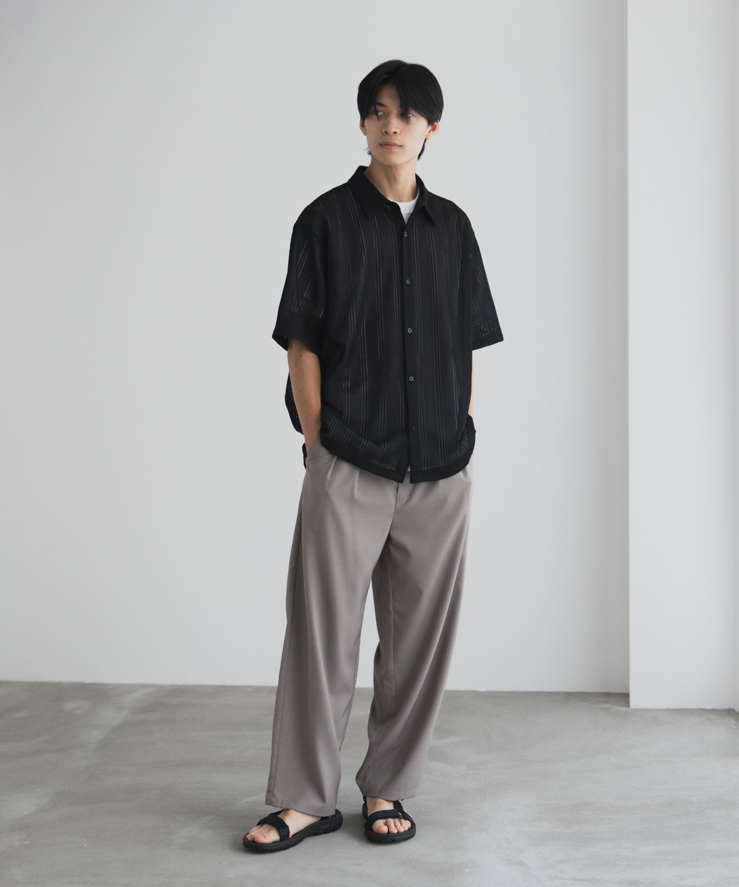 URBAN COLLECTION レースレギュラーシャツ メンズ