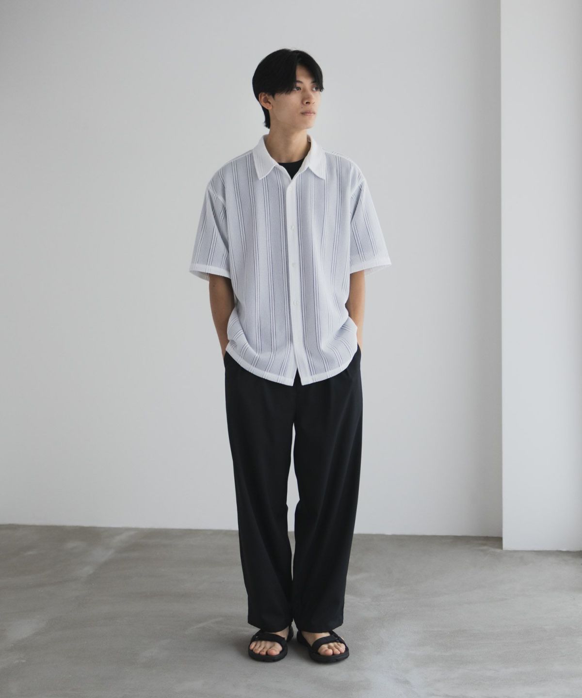 URBAN COLLECTION レースレギュラーシャツ メンズ