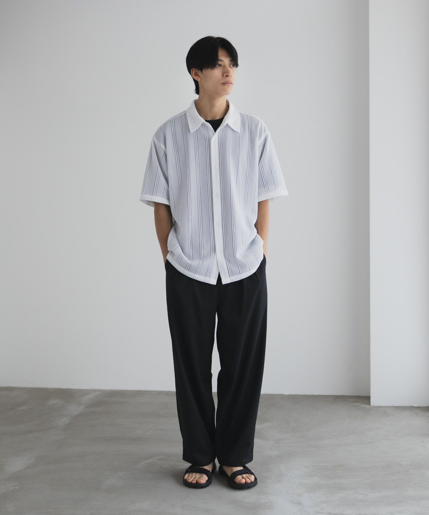 URBAN COLLECTION レースレギュラーシャツ メンズ