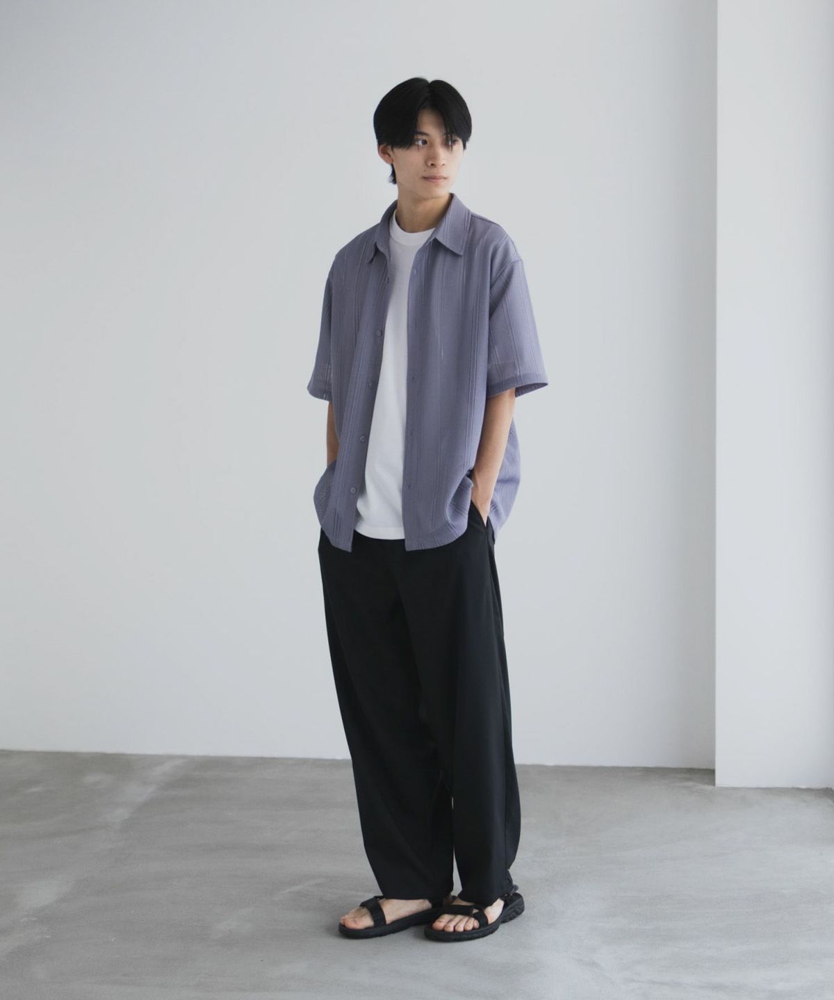 URBAN COLLECTION レースレギュラーシャツ メンズ