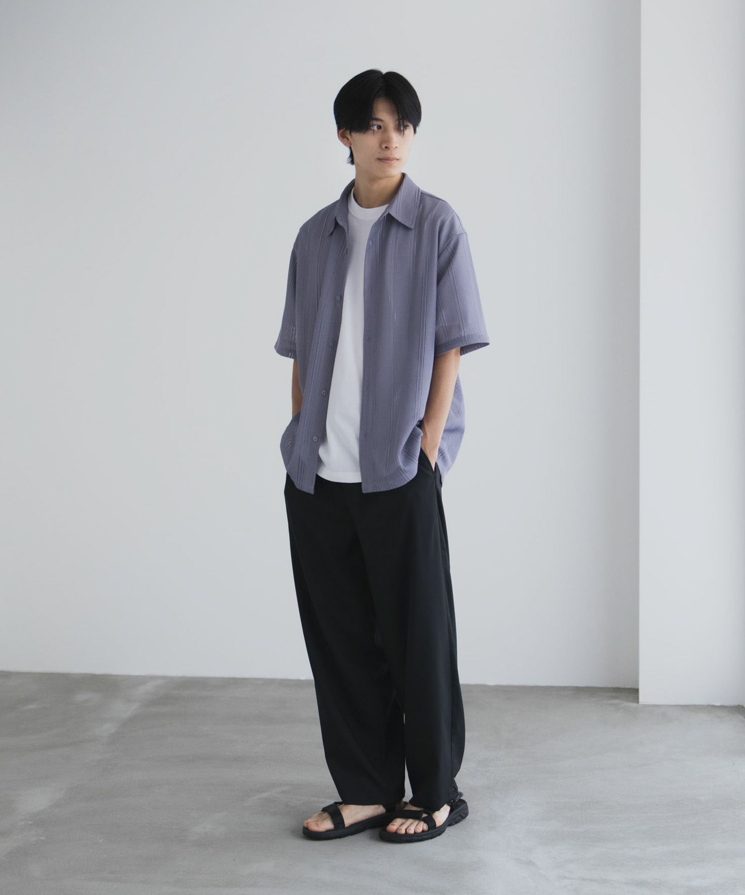 URBAN COLLECTION レースレギュラーシャツ メンズ