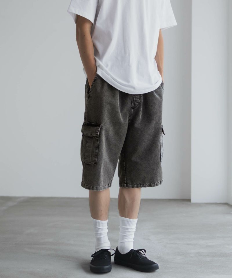 NAVY  デニムカーゴショートパンツ メンズ商品画像-3