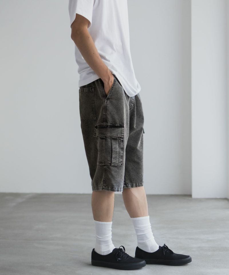 NAVY  デニムカーゴショートパンツ メンズ商品画像-4