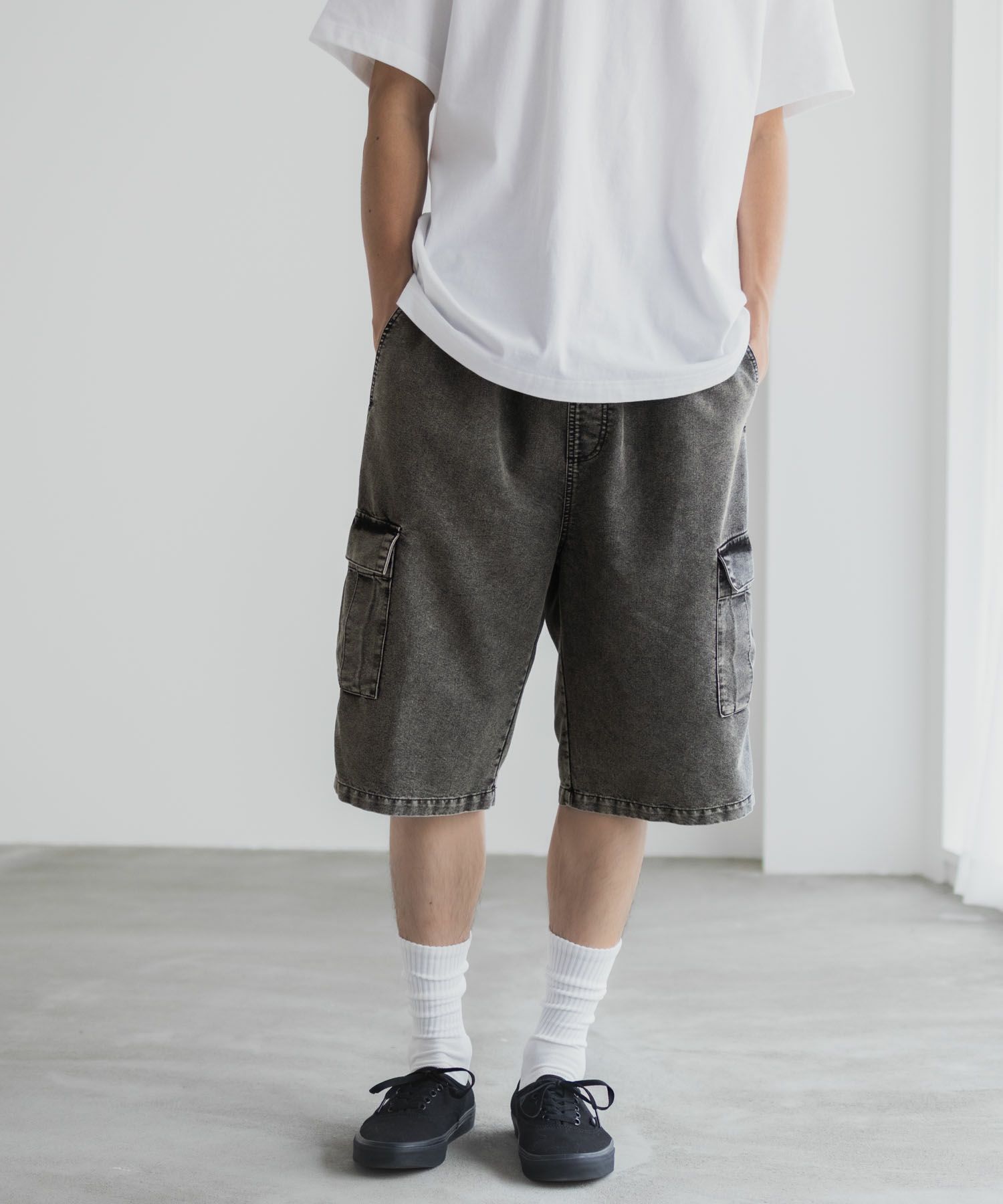 NAVY  デニムカーゴショートパンツ メンズ商品サムネイル-7