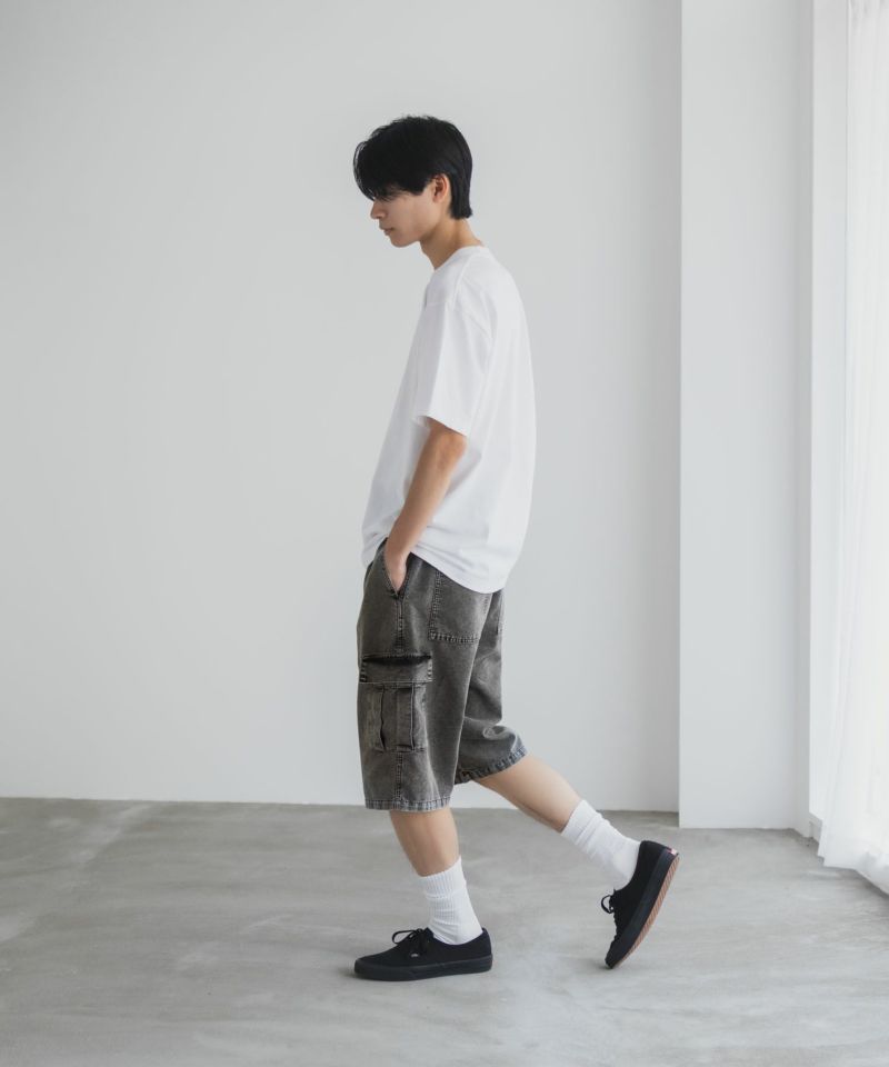NAVY  デニムカーゴショートパンツ メンズ商品画像-10
