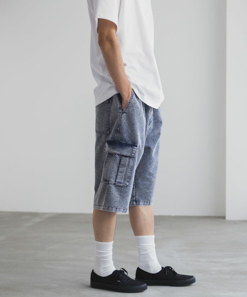 NAVY  デニムカーゴショートパンツ メンズ商品画像-11