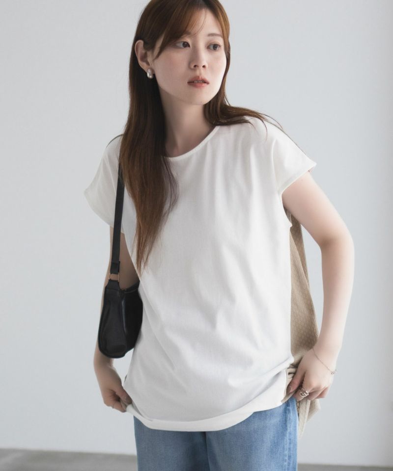 NAVY  nAvy 異素材フレンチスリーブプルオーバー レディース メール便 対応商品商品画像-4