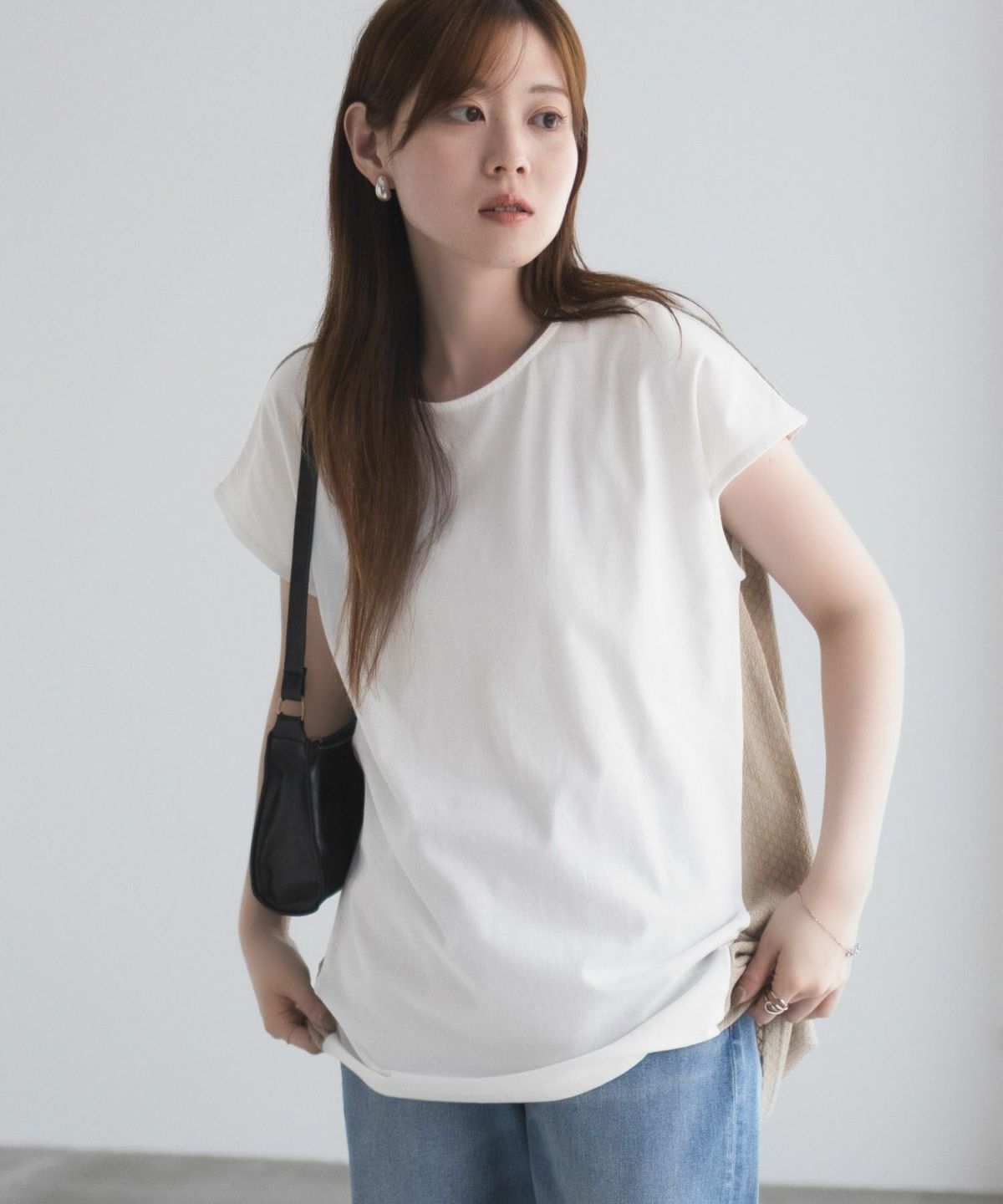 nAvy 異素材フレンチスリーブプルオーバー レディース ネコポス 対応商品