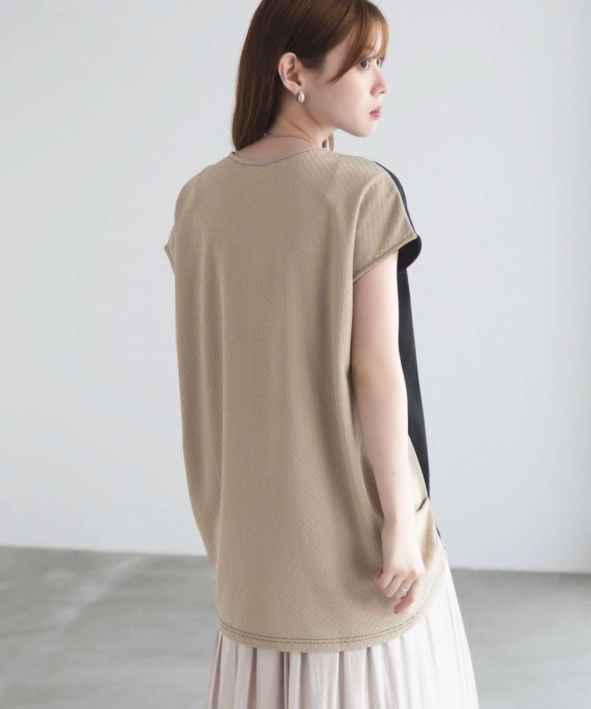 nAvy 異素材フレンチスリーブプルオーバー レディース ネコポス 対応商品