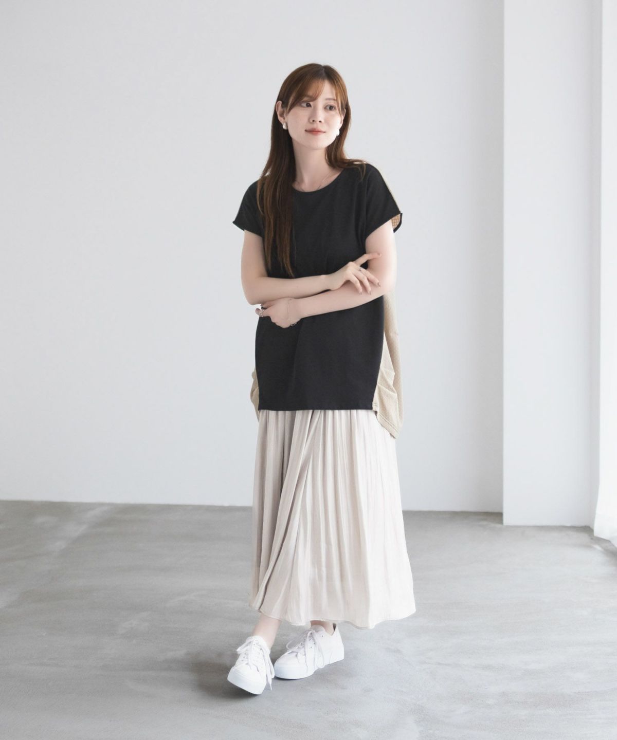 nAvy 異素材フレンチスリーブプルオーバー レディース ネコポス 対応商品