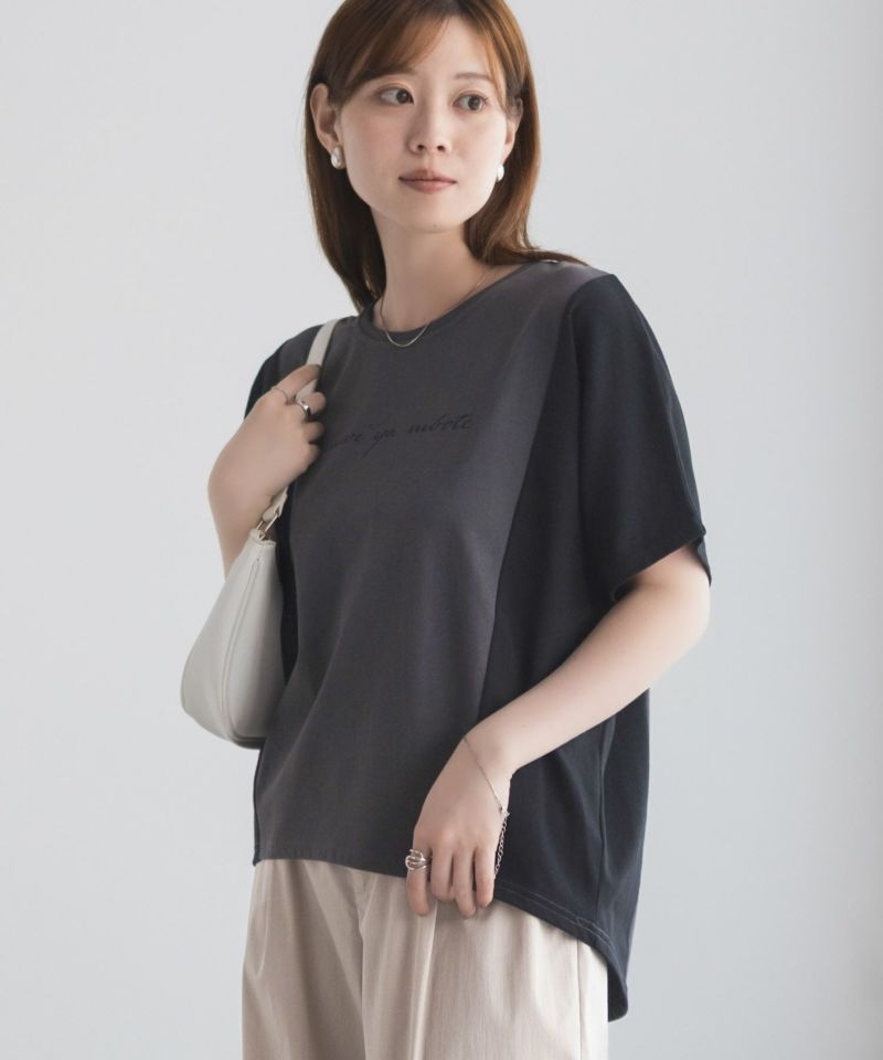 NAVY nAvy 切替ドルマンTシャツ レディース メール便 対応商品商品画像-1