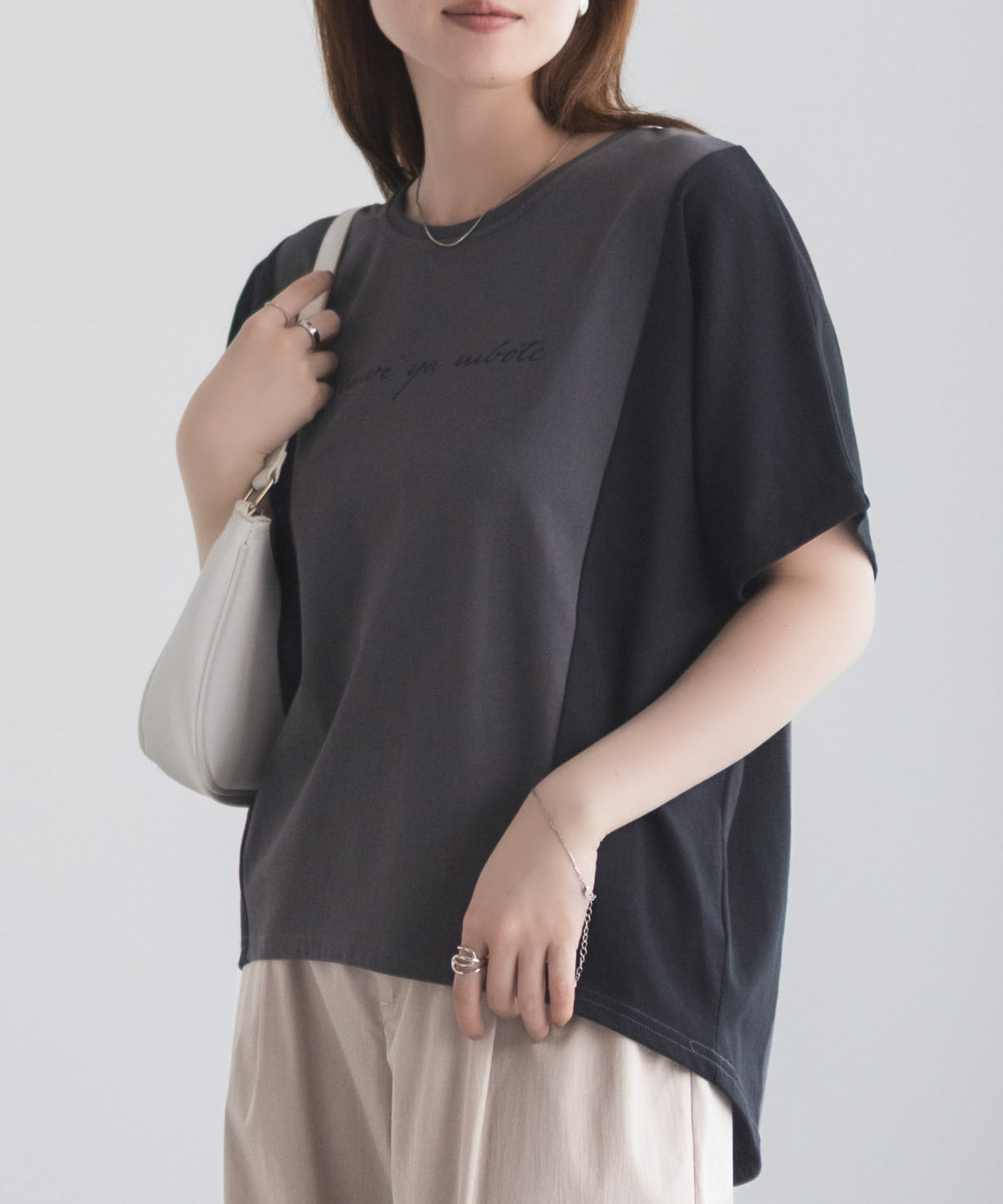 NAVY nAvy 切替ドルマンTシャツ レディース メール便 対応商品商品サムネイル-1