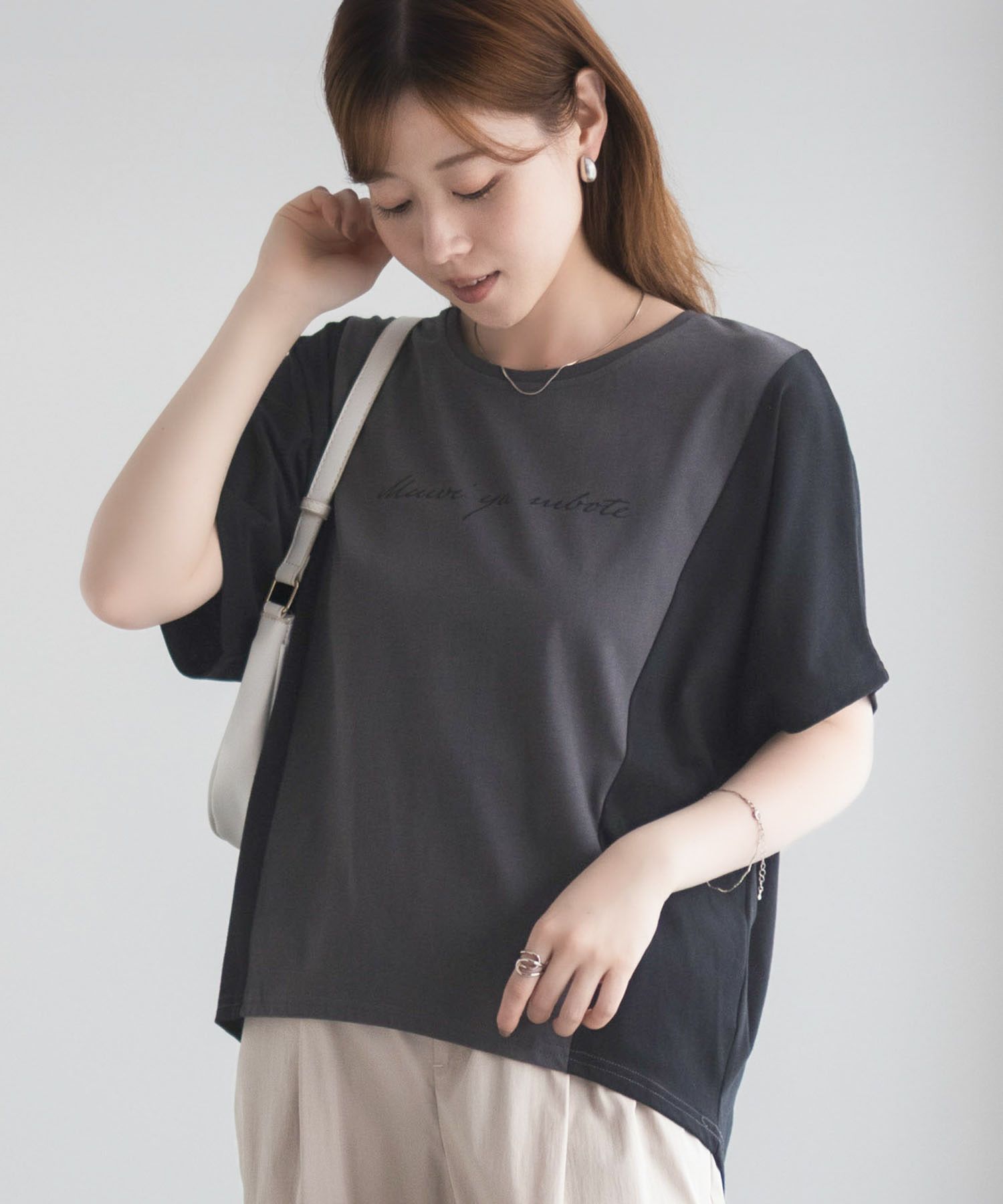 nAvy 切替ドルマンTシャツ レディース ネコポス 対応商品