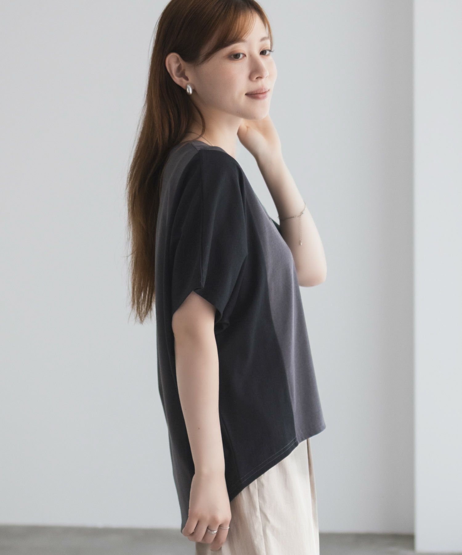 NAVY nAvy 切替ドルマンTシャツ レディース メール便 対応商品商品サムネイル-7