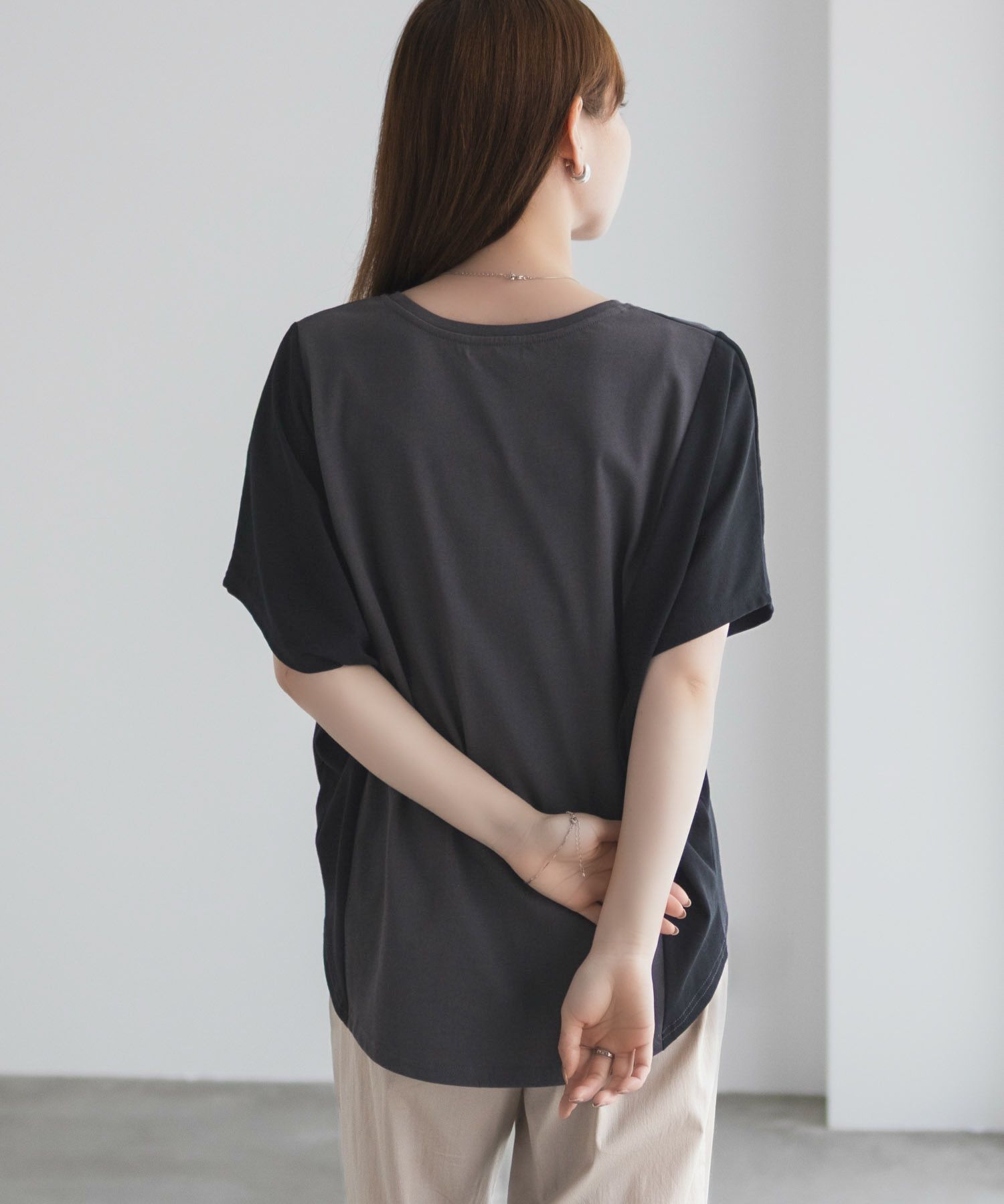 nAvy 切替ドルマンTシャツ レディース ネコポス 対応商品