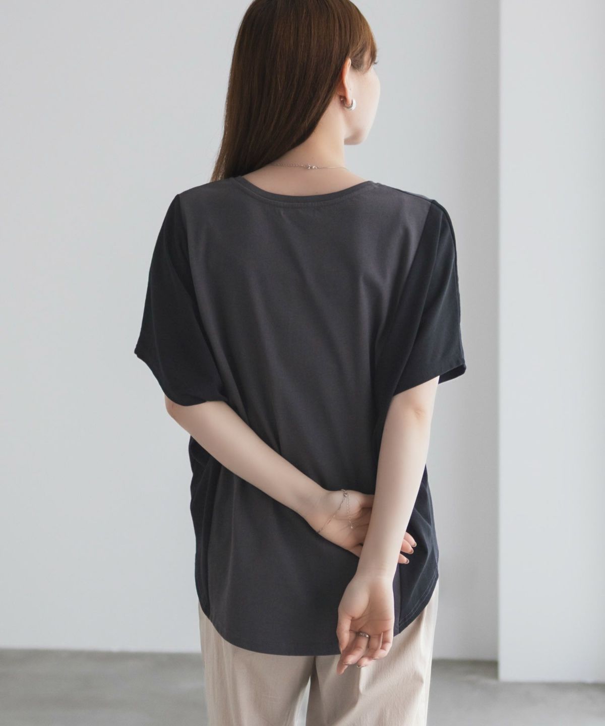 nAvy 切替ドルマンTシャツ レディース ネコポス 対応商品