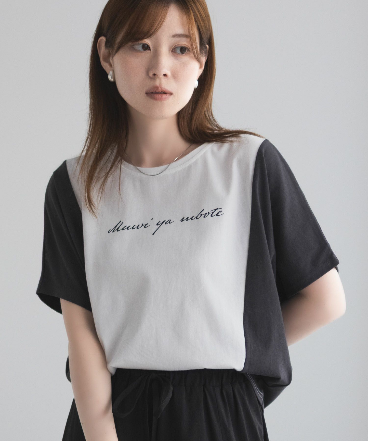NAVY  nAvy 切替ドルマンTシャツ レディース メール便 対応商品商品サムネイル-10
