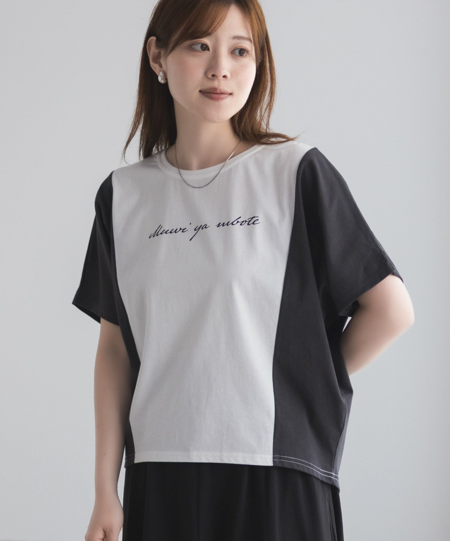 nAvy 切替ドルマンTシャツ レディース ネコポス 対応商品