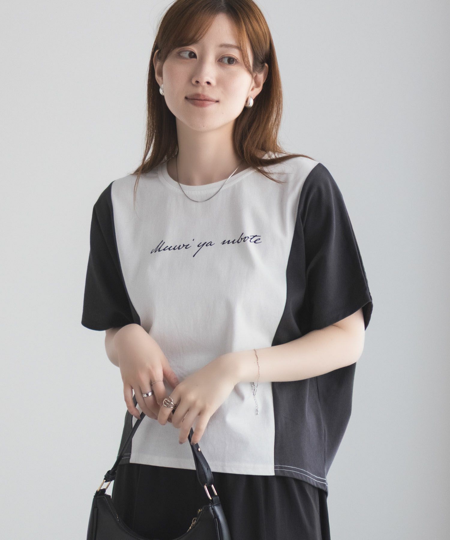 NAVY  nAvy 切替ドルマンTシャツ レディース メール便 対応商品商品画像-12