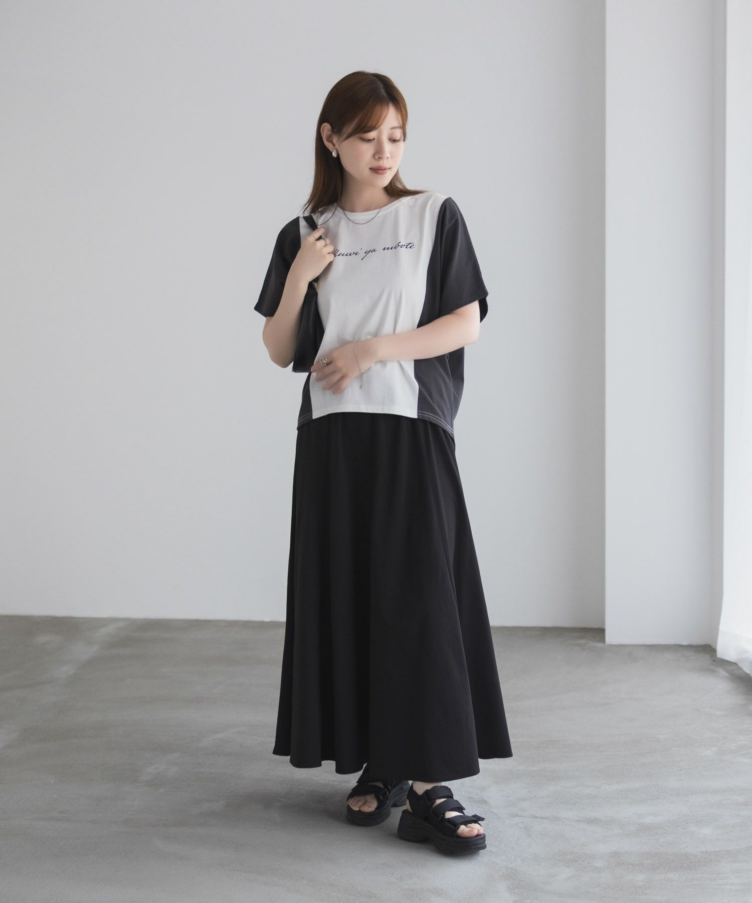 nAvy 切替ドルマンTシャツ レディース ネコポス 対応商品