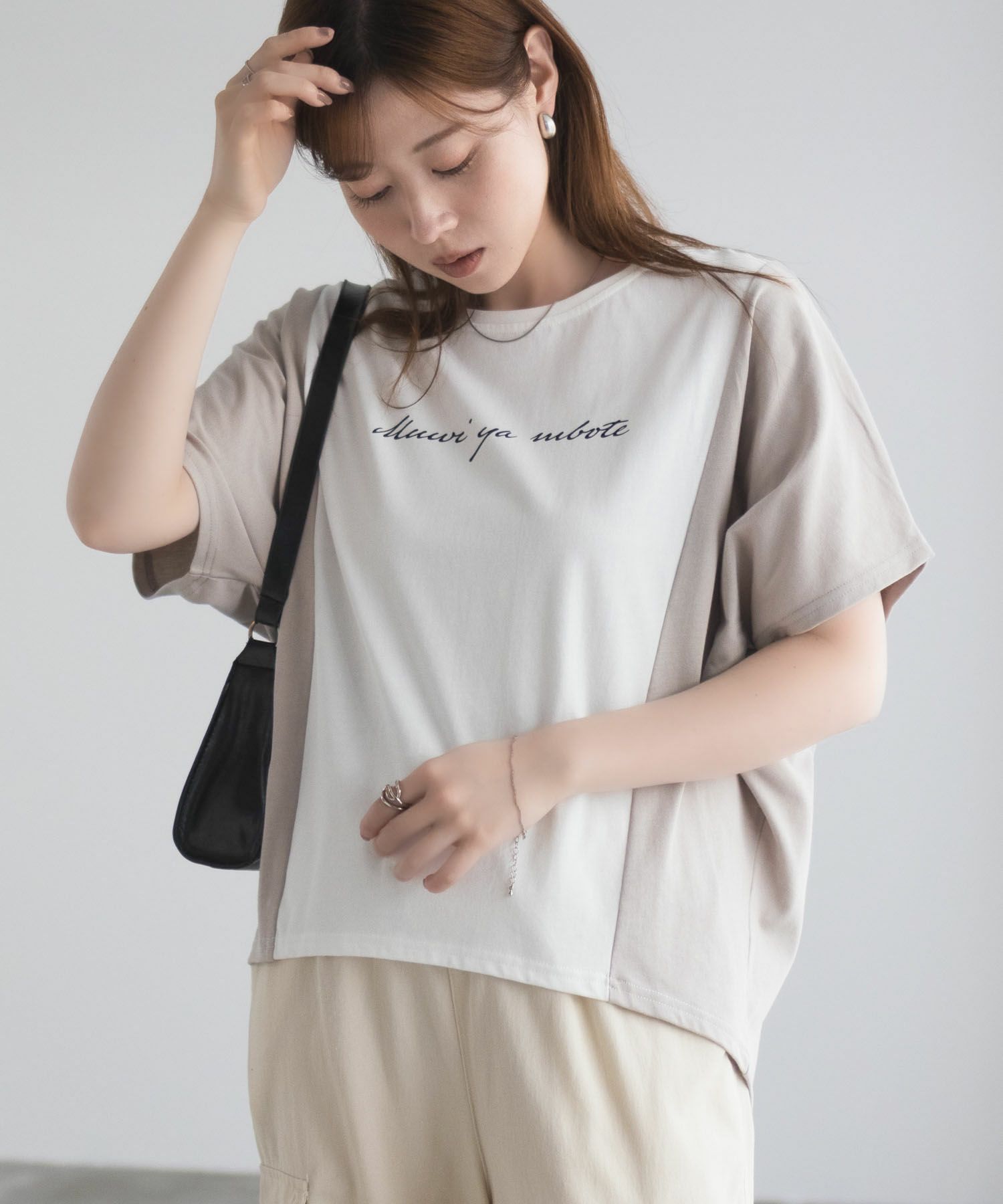 nAvy 切替ドルマンTシャツ レディース ネコポス 対応商品