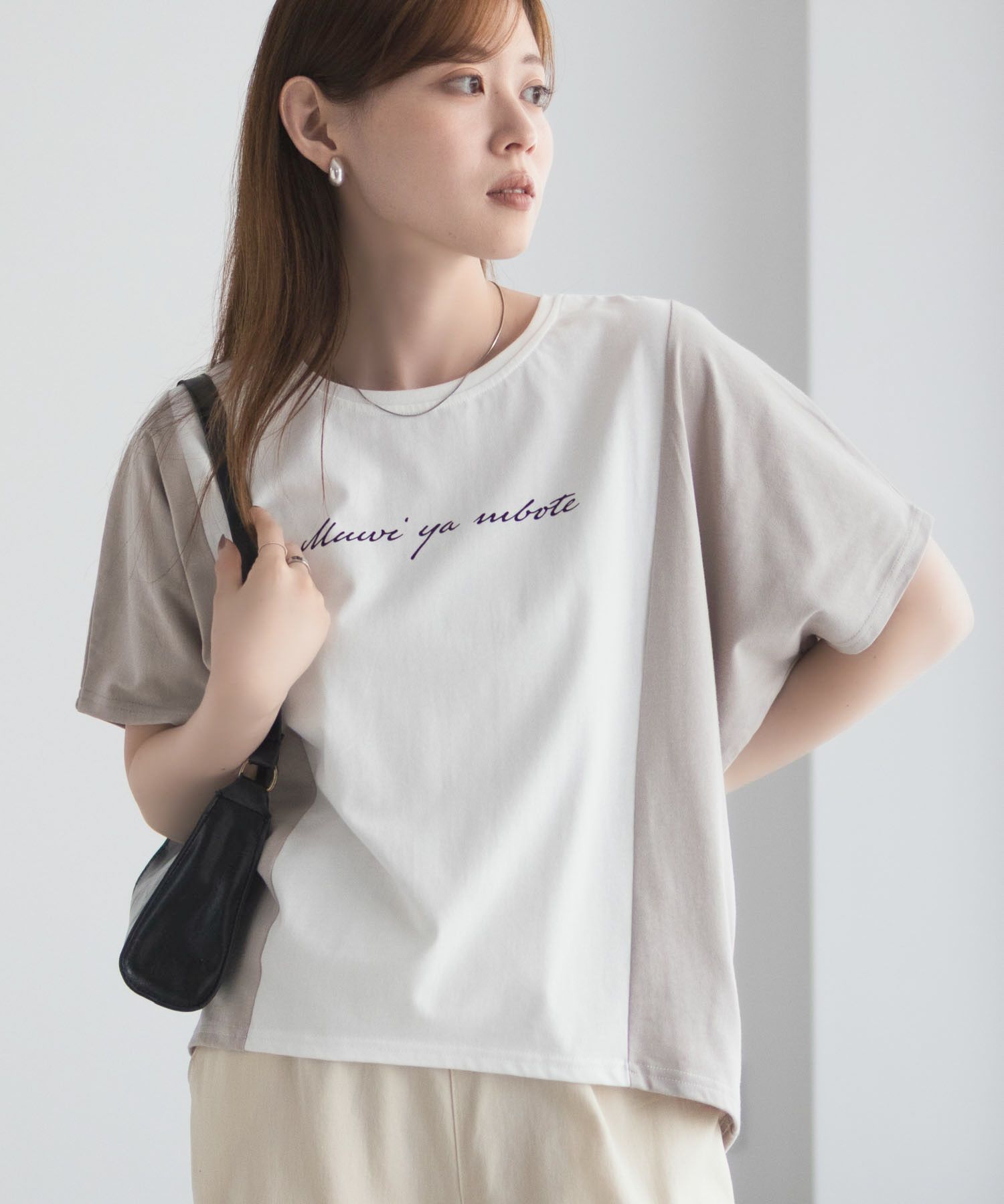 nAvy 切替ドルマンTシャツ レディース ネコポス 対応商品