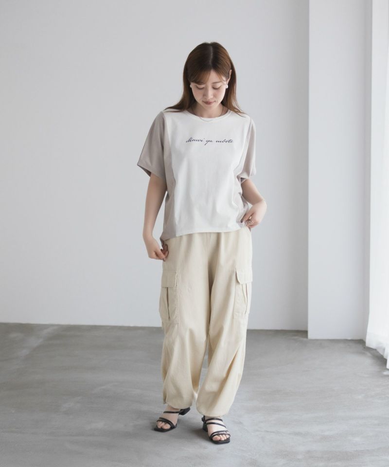 NAVY  nAvy 切替ドルマンTシャツ レディース メール便 対応商品商品画像-29