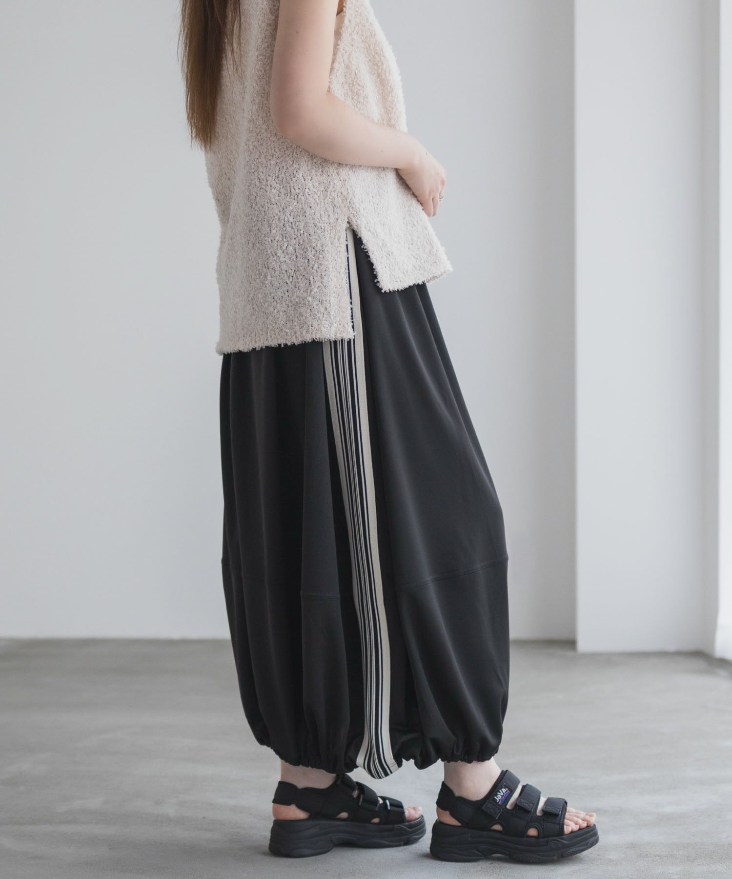 NAVY  nAvy ラインバルーンスカート レディース商品画像-8