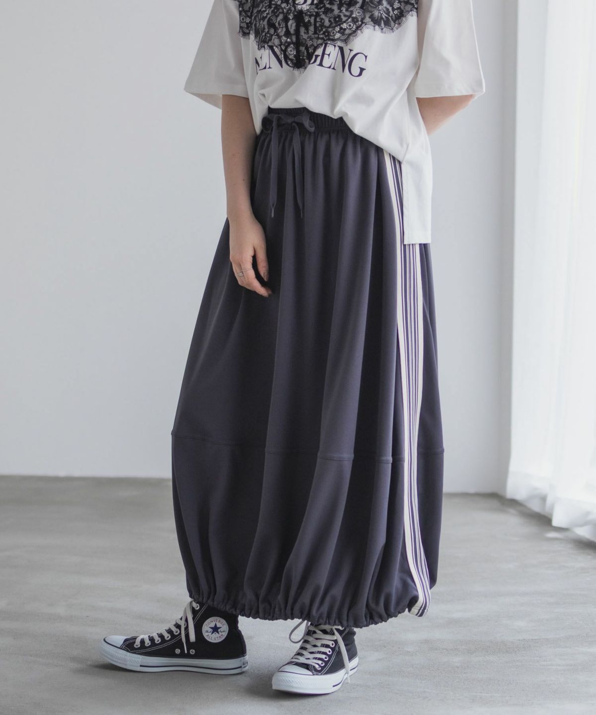 nAvy ラインバルーンスカート レディース