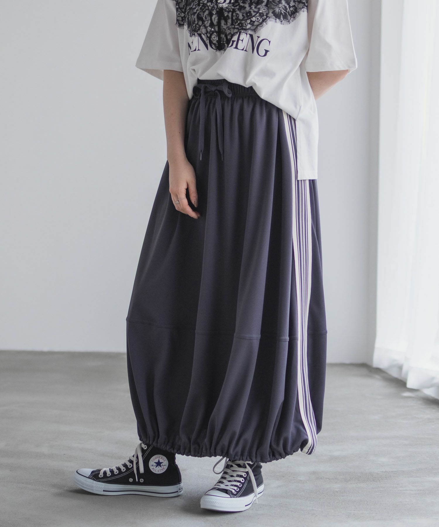 nAvy ラインバルーンスカート レディース
