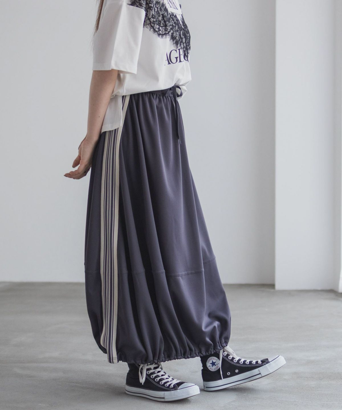 nAvy ラインバルーンスカート レディース