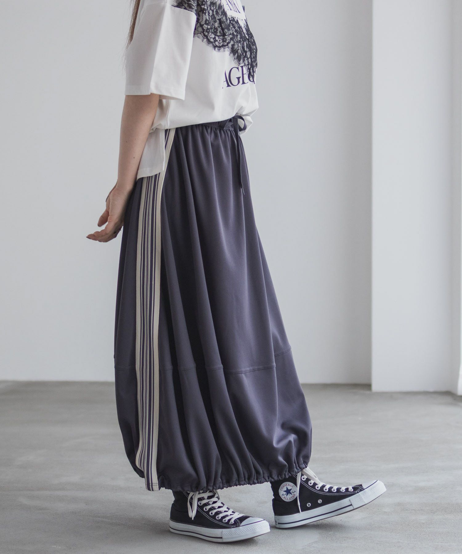 nAvy ラインバルーンスカート レディース