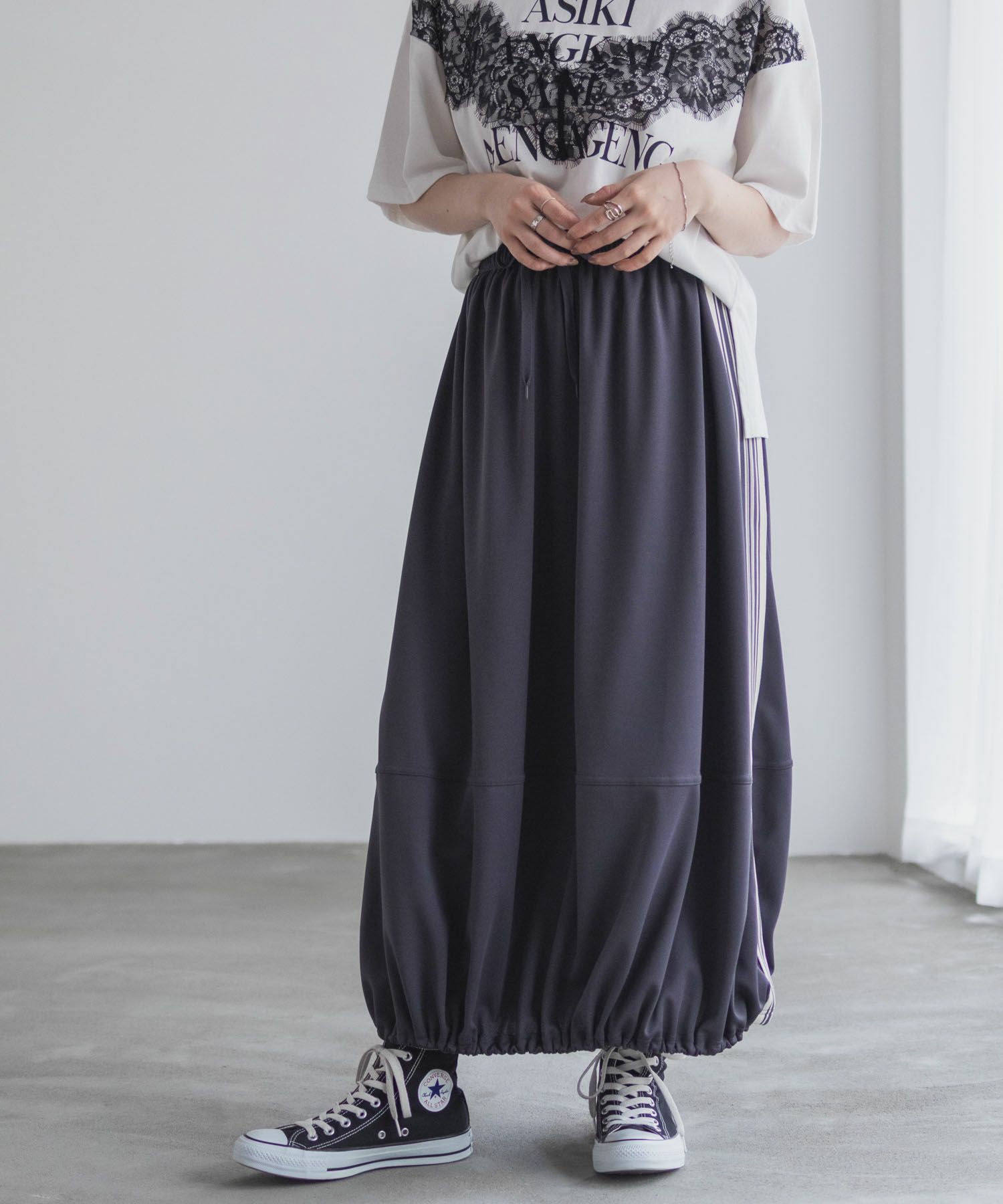 nAvy ラインバルーンスカート レディース