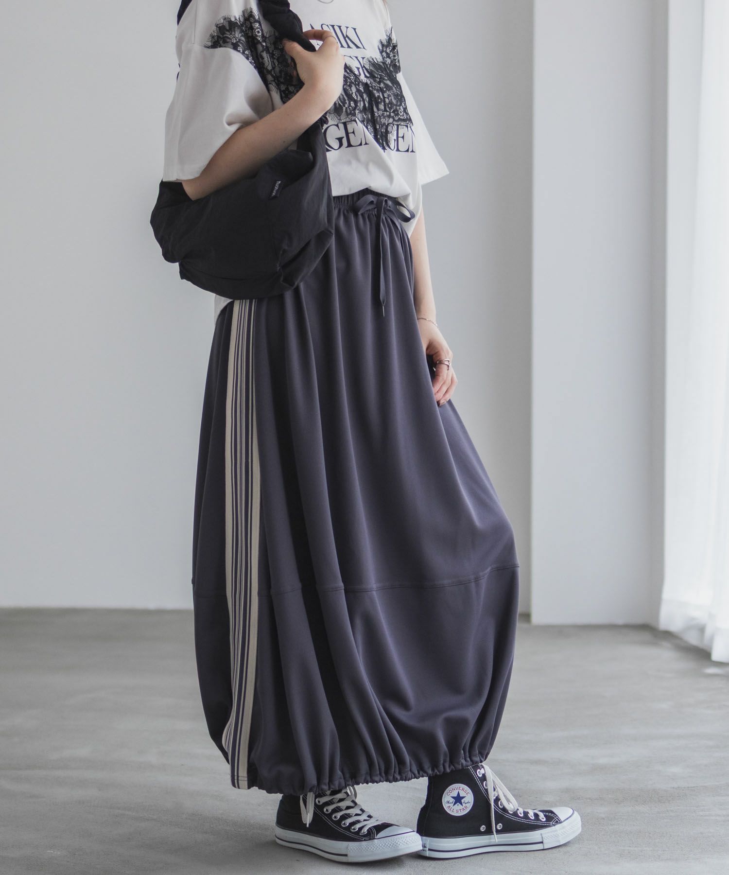 NAVY  nAvy ラインバルーンスカート レディース商品画像-15