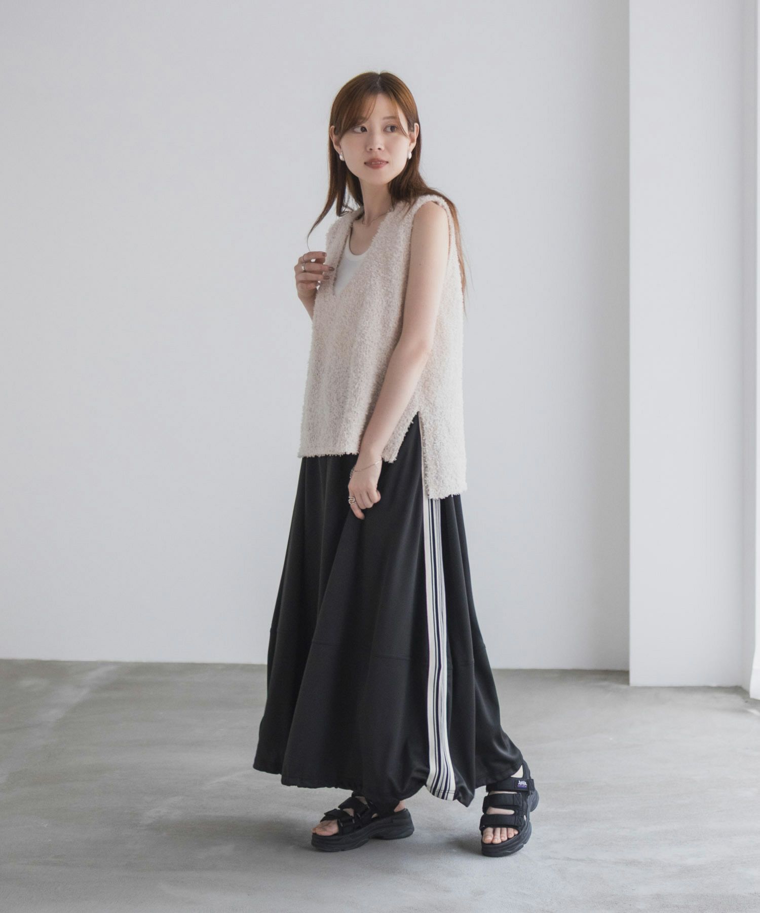 NAVY  nAvy ラインバルーンスカート レディース商品画像-27